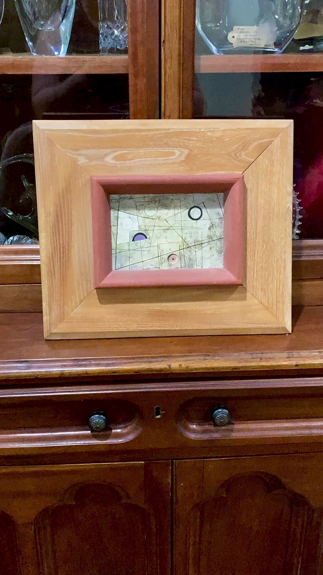 Vintage 1945 Ben Nicholson Parrot's Eye Decorative MCM Framed Art Print