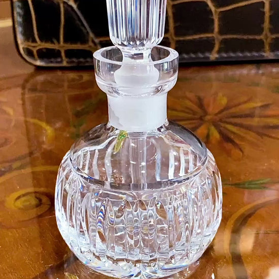 Vintage Waterford Hand Cut Clear Crystal Perfume Scent Bottle