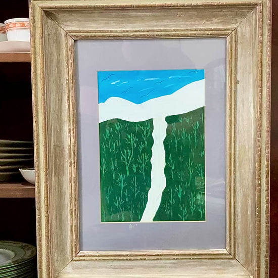 Vintage Lola K Isroff (1909-2000) Original River Landscape Framed Painting