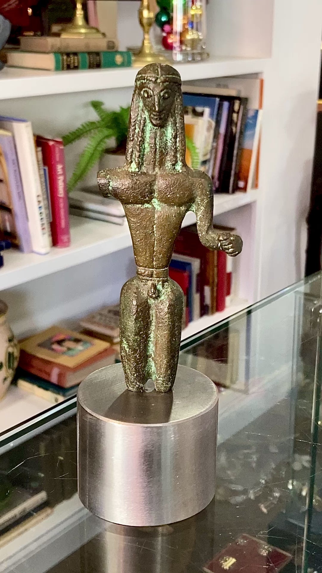 Ancient Greek Mantiklos Apollo Bronze Reproduction Sculpture Art Decor Video