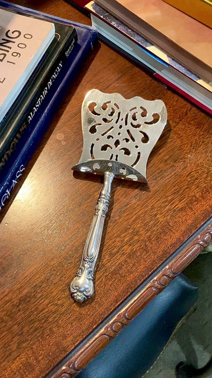 Antique Style Gorham Sterling Silver Stainless Steel Chantilly Asparagus Server