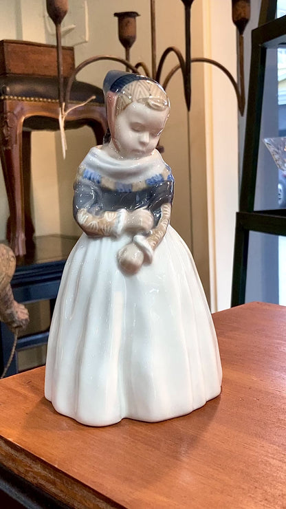 Royal Copenhagen Denmark #1251 Amager Girl Lotte Benter Porcelain Figurine