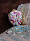 Judith Leiber Swarovski Crystal Floral Ladybug Crossbody Clutch Handbag