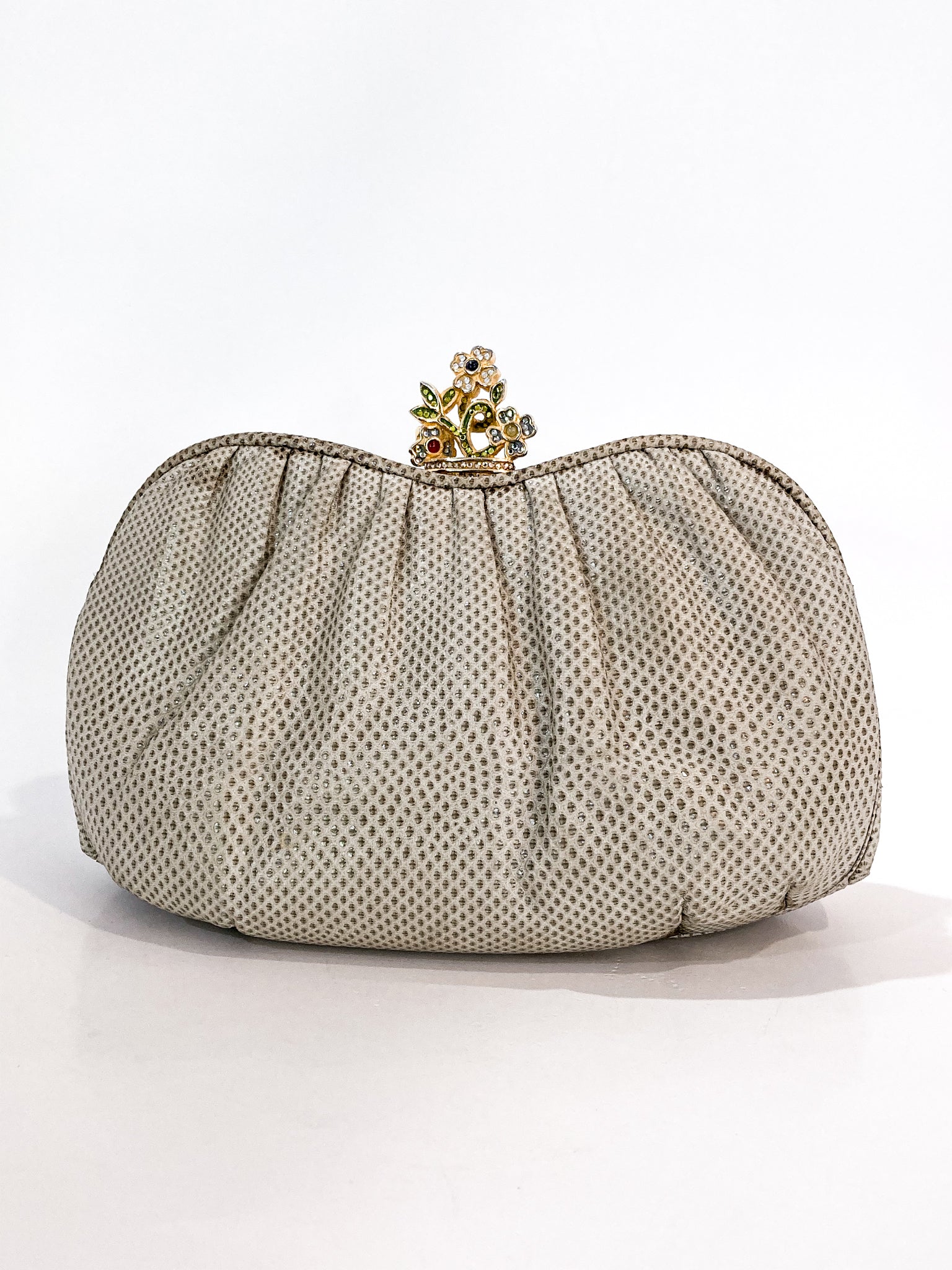 SKYCARPER Women's Vintage Floral Beaded Clutch Bag