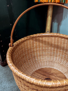 Vintage 1980s William Sevrens Lightship Penny Bottom Large Woven Basket