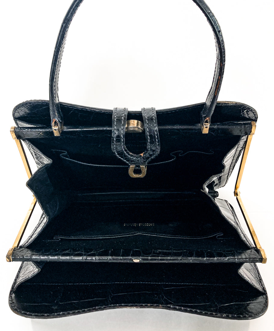 HB Italia Claudia | Black Patent | Clutch Handbag - Accessories from North  Shoes UK