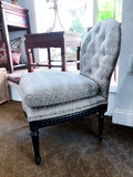New Century Furniture Black Grey Patterned Charleston Slipper Accent Chair 2