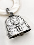 Antique 1926 Sterling Silver June 22 Baby Birth Record Bell Ornament Bell Close Up
