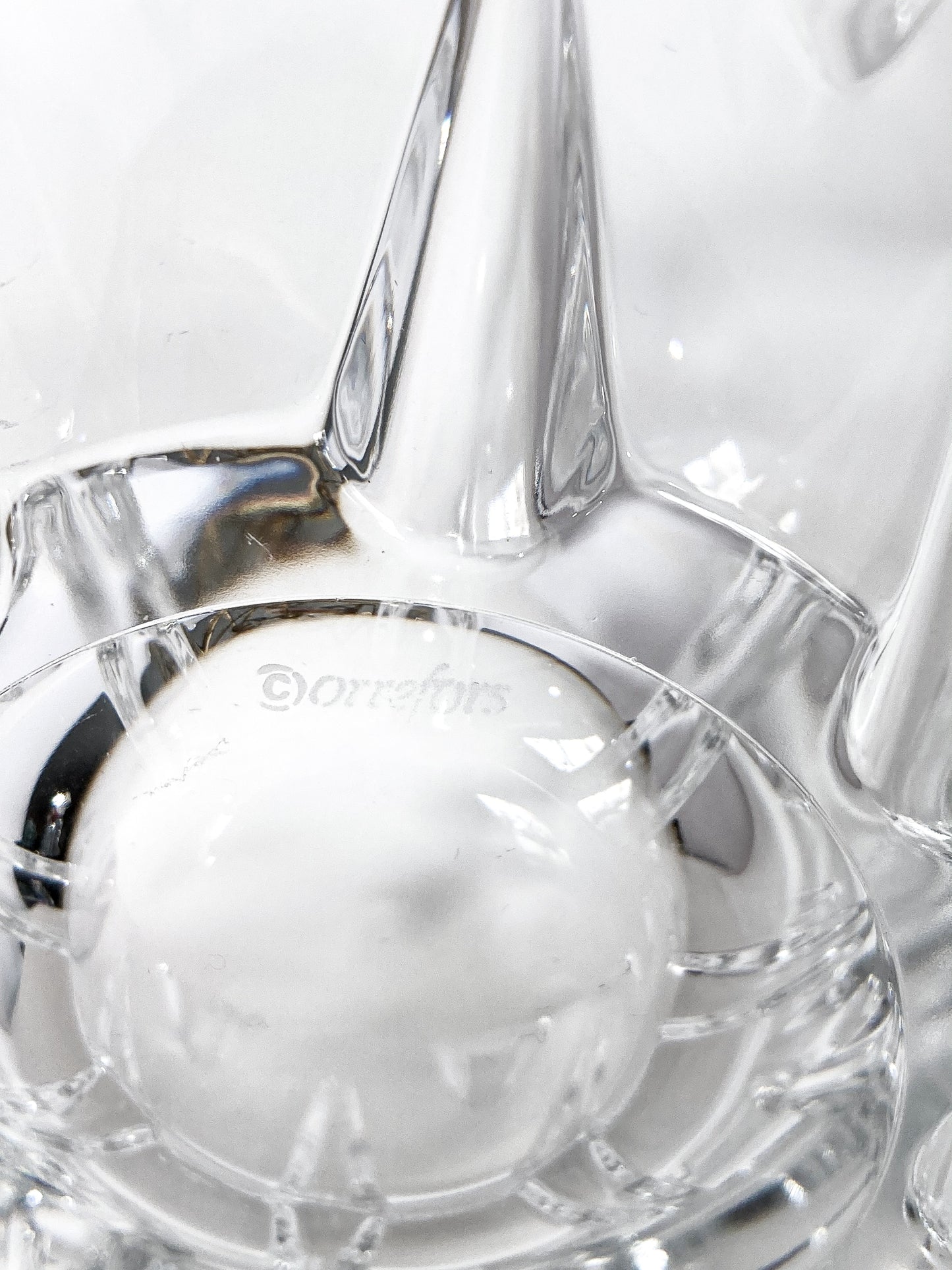 Clear Crystal Glass Scalloped Splash Orrefors Sweden Candy Dish Bowl Bottom Marking