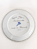 Vintage Danica Style Flora Oxyria Digyna Denmark Porcelain Gilt Bowl Plate Bottom