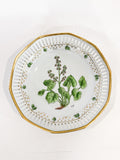 Vintage Danica Style Flora Oxyria Digyna Denmark Porcelain Gilt Bowl Plate Top