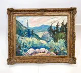 Vintage Estes Park Colorado Landscape Lynval Davidson Framed Oil Painting Front