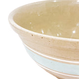 Vintage USA Made Watt Oven Ware Ceramic Blue White Cream 10” Mixing Bowl Side 4
