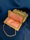 Dazzling Vintage Whiting & Davis Art Deco Style Gold Mesh Handbag Open