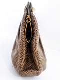 Vintage Judith Leiber Horn Lizard Leather Beige Handbag Clutch Crossbody Purse Side 2