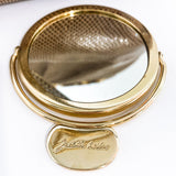 Vintage Judith Leiber Horn Lizard Leather Beige Handbag Clutch Crossbody Purse Mirror Close Up