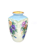 Dreamy Vintage Petite Hand Painted Pansy Flowers Gilded Rim Porcelain Vase 6