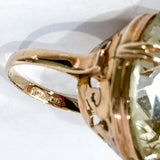 Stunning Vintage 14K Yellow Gold Large Citrine Statement Gemstone Ring Marking