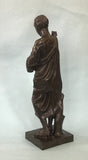 Neoclassical Grecian Bronze Sculpture of Contrapposto Female Figure, 20th Century