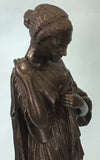 Neoclassical Grecian Bronze Sculpture of Contrapposto Female Figure, 20th Century