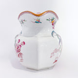 19th Century Antique Wedgwood Flowers Birds English Porcelain Pitcher Front