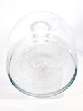Antique Hand Blown Large Clear Glass Round Topper Decanter Barware Bottom