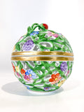 Herend Hand Painted Openwork Sphere Strawberry Vine Porcelain Box Side 6