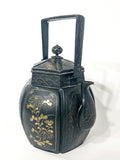 19th Century Mixed Metal Bronze Teapot, Japanese Meiji Period Side 1