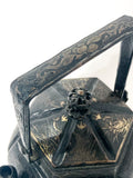 19th Century Mixed Metal Bronze Teapot, Japanese Meiji Period Handle Close Up