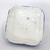 Antique Warranted Staffordshire Blue Willow Covered Porcelain Vegetable Bowl Lide Underside