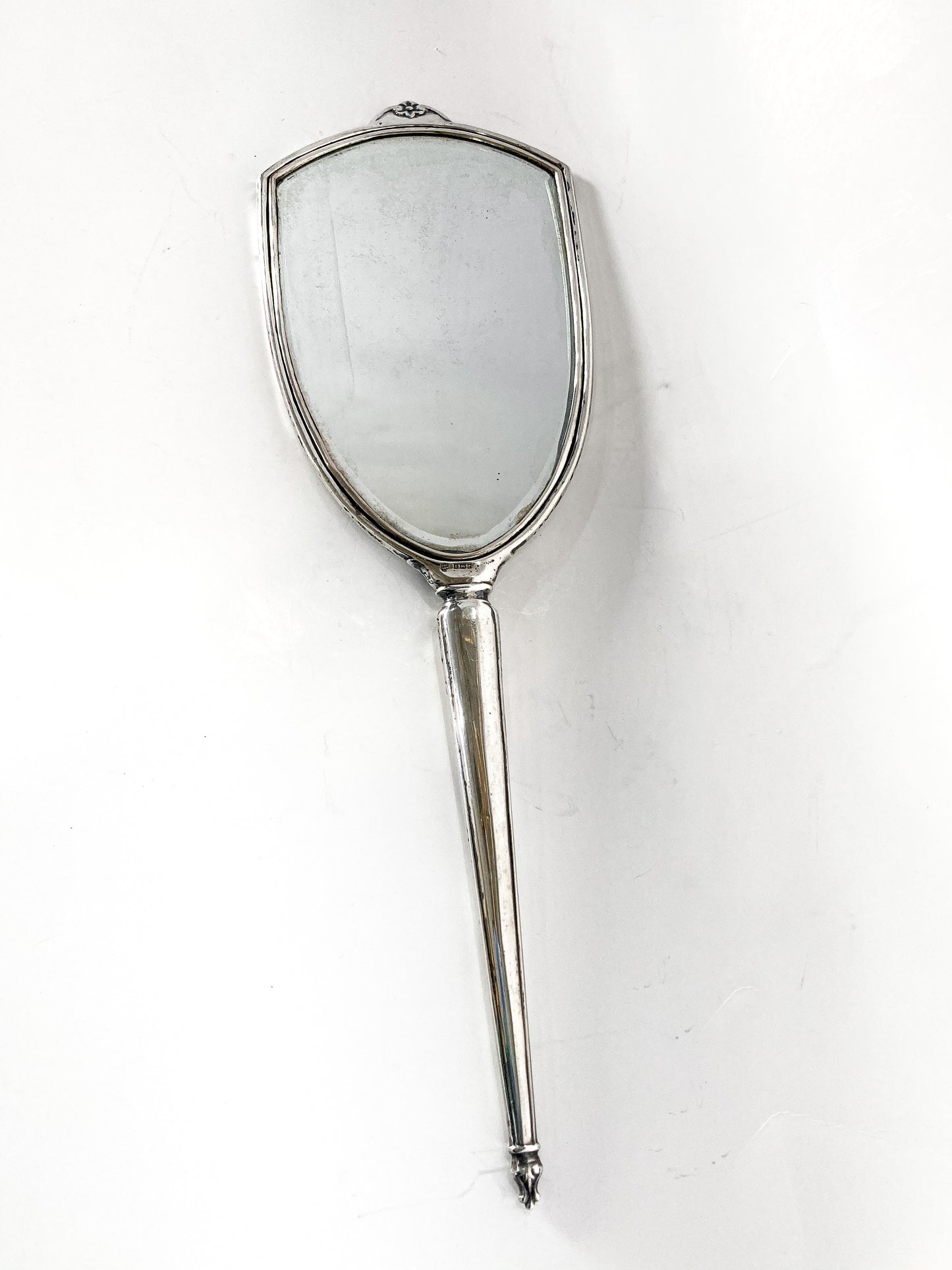 Vintage Haddon Hall Sterling Silver Glamorous Vanity Hand Mirror Mirror Side