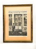 Vintage Lithograph The White House George Schreiber Framed Print Front