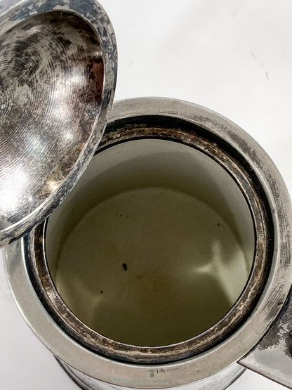 Beautiful Antique C1870 Silver Plated Cold Water Meriden Tankard Pitcher Inside