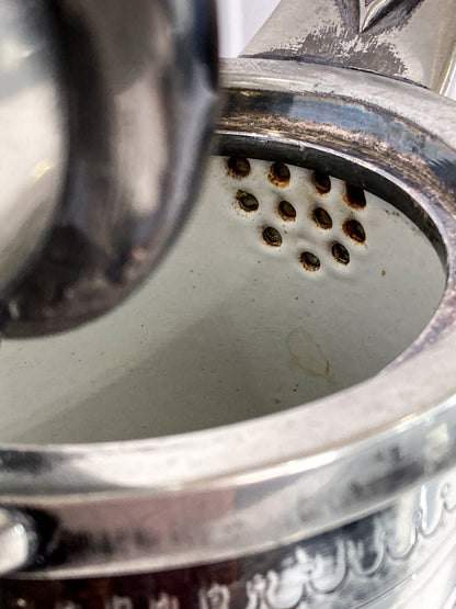 Beautiful Antique C1870 Silver Plated Cold Water Meriden Tankard Pitcher Inside Spout Holes